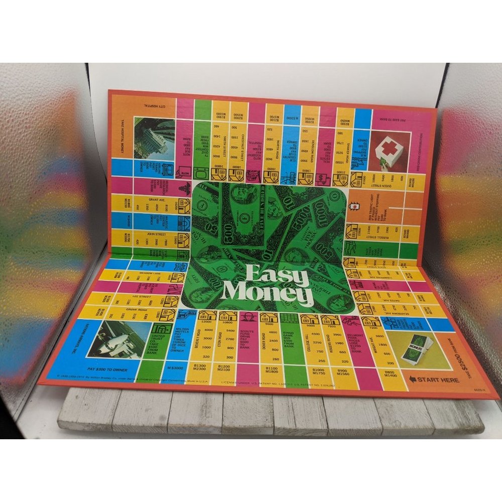 Easy Money 1974 Board Game Replacement Parts Pieces Game Board Red 4620